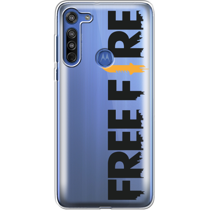 Прозрачный чехол BoxFace Motorola G8 Free Fire Black Logo