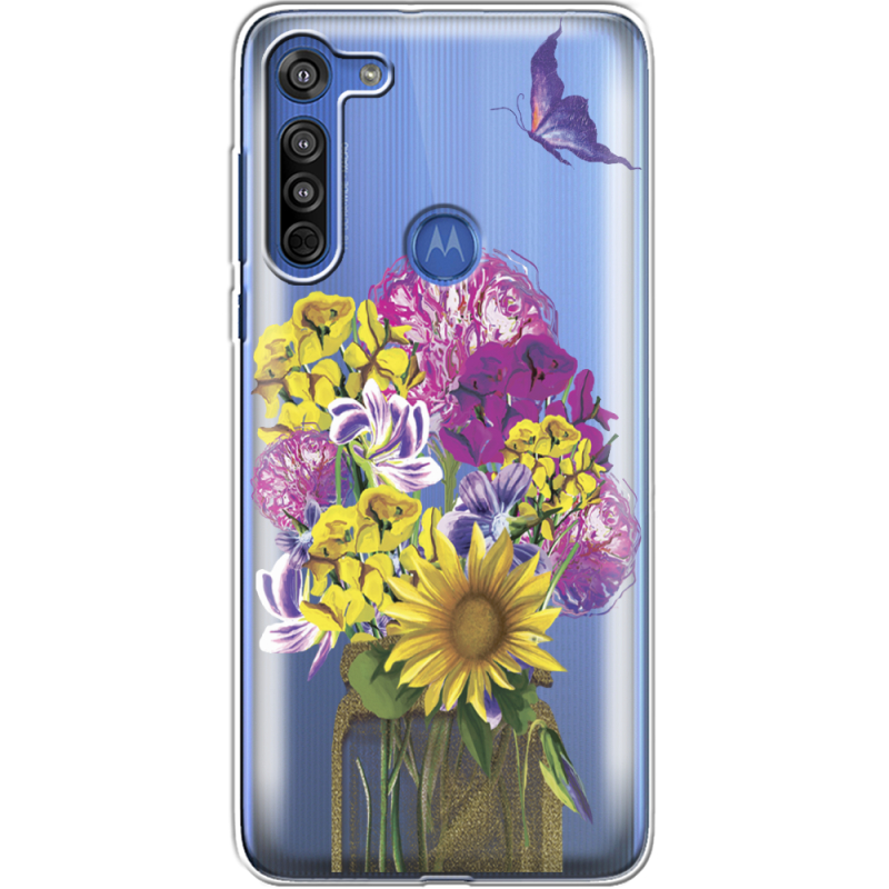 Прозрачный чехол BoxFace Motorola G8 My Bouquet