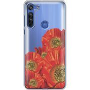 Прозрачный чехол BoxFace Motorola G8 Red Poppies