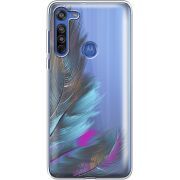 Прозрачный чехол BoxFace Motorola G8 Feathers