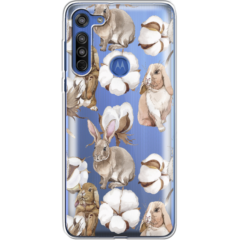 Прозрачный чехол BoxFace Motorola G8 Cotton and Rabbits