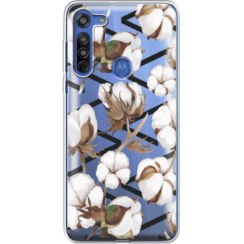 Прозрачный чехол BoxFace Motorola G8 Cotton flowers