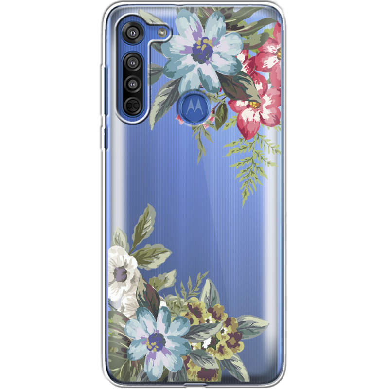 Прозрачный чехол BoxFace Motorola G8 Floral