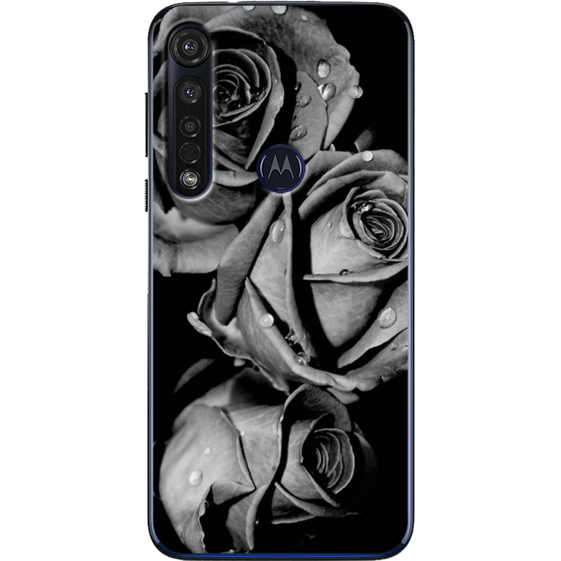 Чехол BoxFace Motorola G8 Plus Black and White Roses