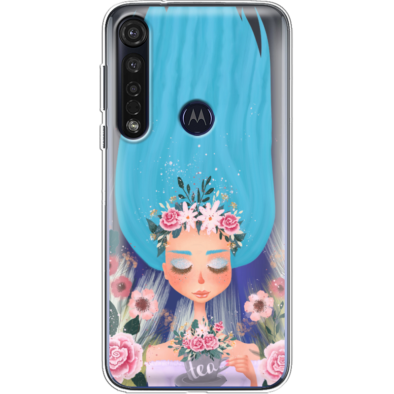 Прозрачный чехол BoxFace Motorola G8 Plus Blue Hair