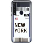 Прозрачный чехол BoxFace Motorola G8 Plus Ticket New York