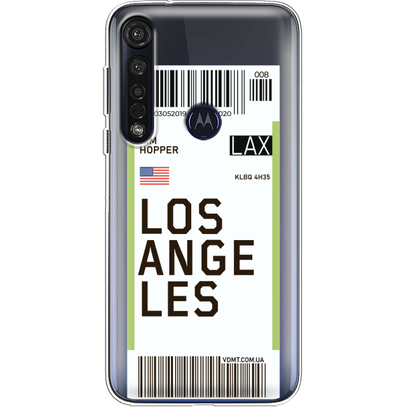 Прозрачный чехол BoxFace Motorola G8 Plus Ticket Los Angeles