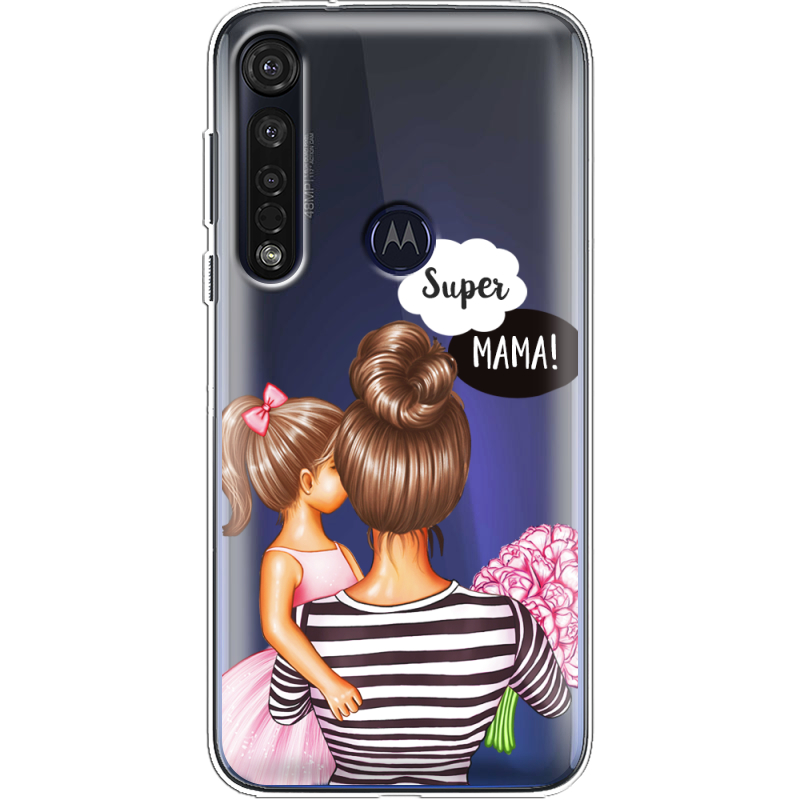 Прозрачный чехол BoxFace Motorola G8 Plus Super Mama and Daughter