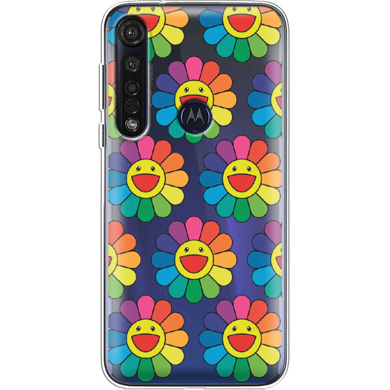 Прозрачный чехол BoxFace Motorola G8 Plus Hippie Flowers