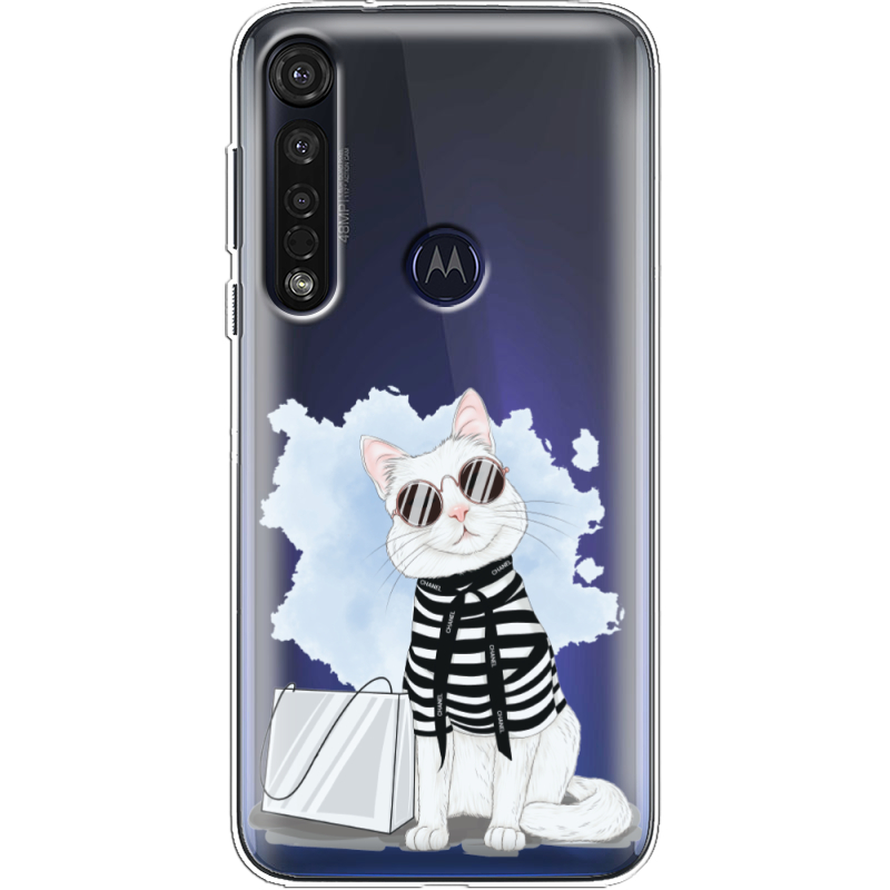 Прозрачный чехол BoxFace Motorola G8 Plus Cat Style