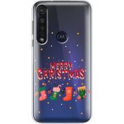 Прозрачный чехол BoxFace Motorola G8 Plus Merry Christmas