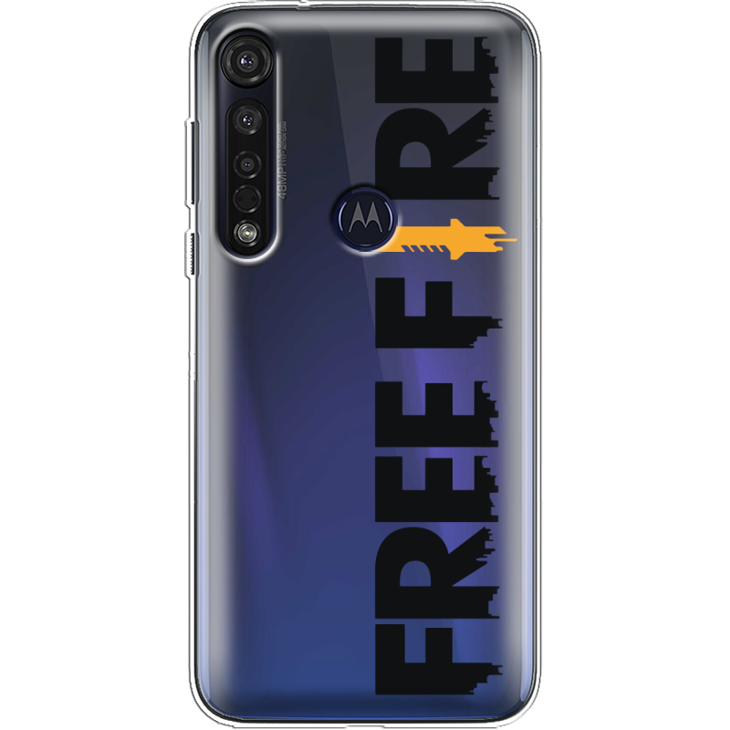 Прозрачный чехол BoxFace Motorola G8 Plus Free Fire Black Logo