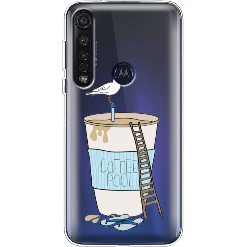 Прозрачный чехол BoxFace Motorola G8 Plus Segull in Cofee Pool