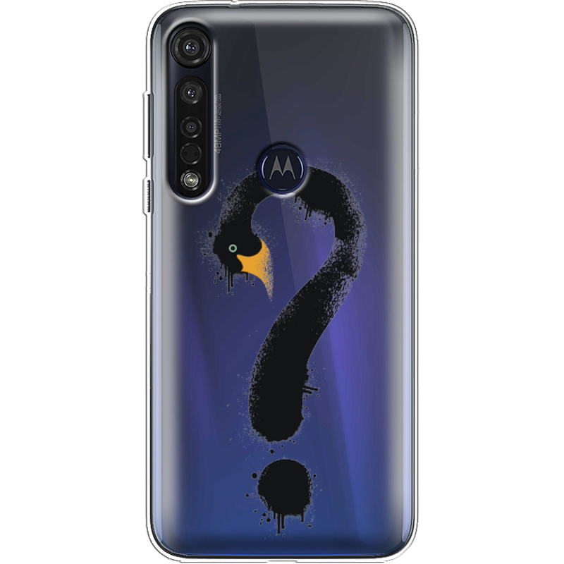 Прозрачный чехол BoxFace Motorola G8 Plus Swan question