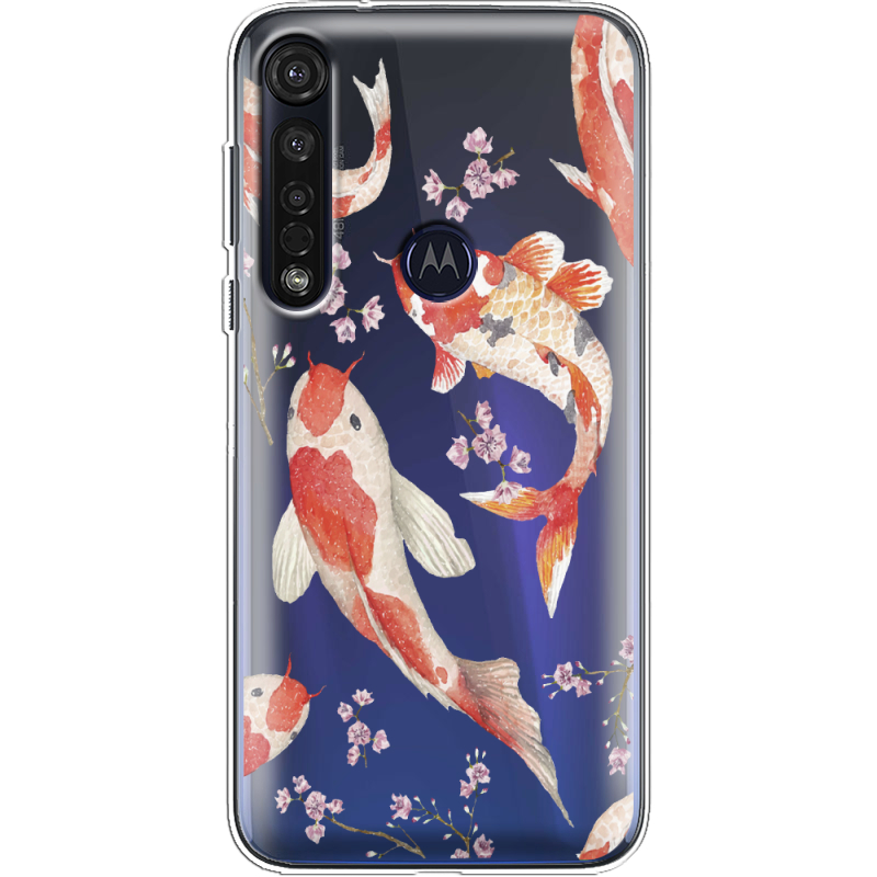 Прозрачный чехол BoxFace Motorola G8 Plus Japanese Koi Fish