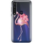 Прозрачный чехол BoxFace Motorola G8 Plus Floral Flamingo