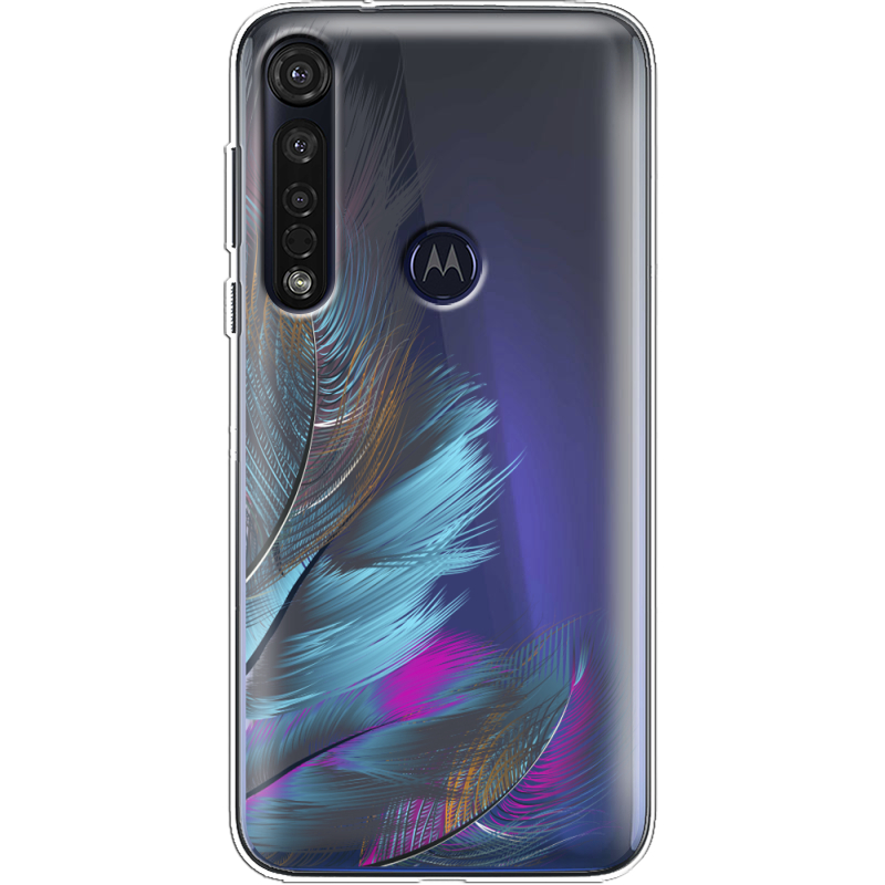 Прозрачный чехол BoxFace Motorola G8 Plus Feathers