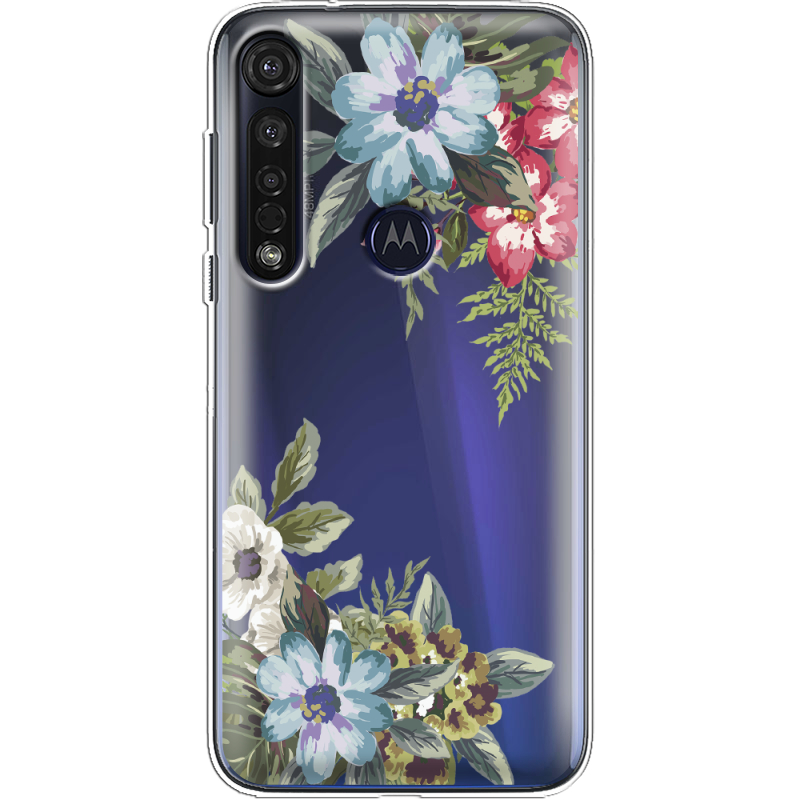 Прозрачный чехол BoxFace Motorola G8 Plus Floral