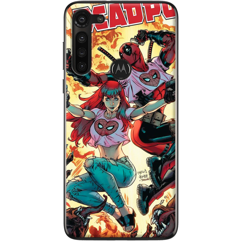 Чехол BoxFace Motorola G8 Power Deadpool and Mary Jane