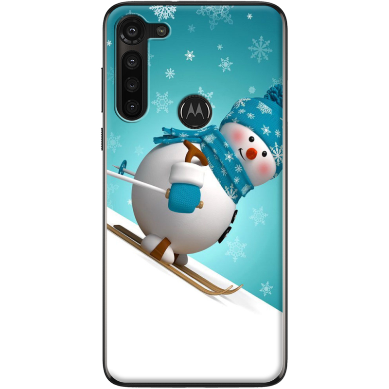 Чехол BoxFace Motorola G8 Power Skier Snowman