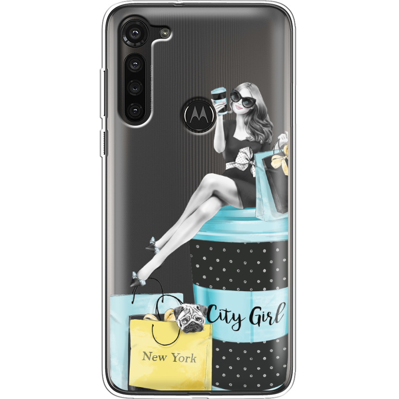 Прозрачный чехол BoxFace Motorola G8 Power City Girl