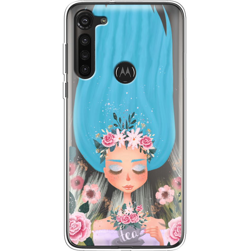 Прозрачный чехол BoxFace Motorola G8 Power Blue Hair