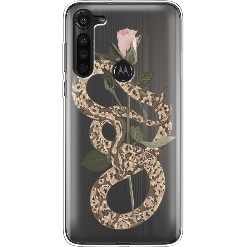 Прозрачный чехол BoxFace Motorola G8 Power Glamor Snake