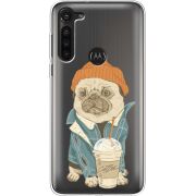 Прозрачный чехол BoxFace Motorola G8 Power Dog Coffeeman