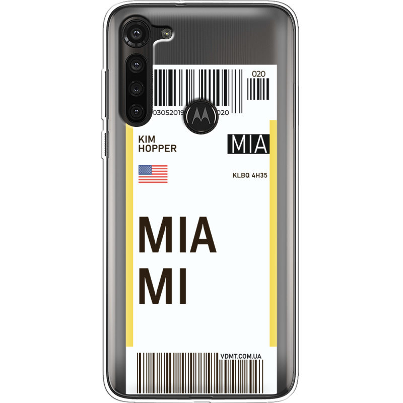 Прозрачный чехол BoxFace Motorola G8 Power Ticket Miami