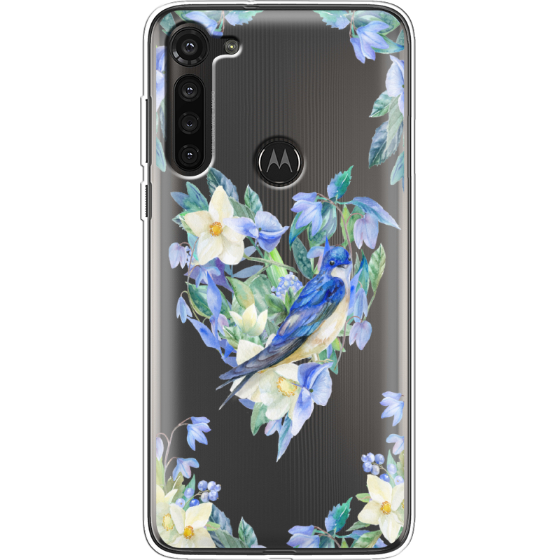 Прозрачный чехол BoxFace Motorola G8 Power Spring Bird