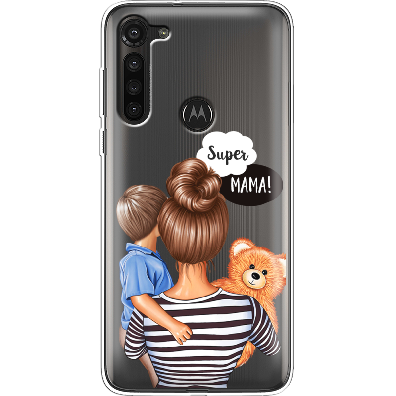 Прозрачный чехол BoxFace Motorola G8 Power Super Mama and Son