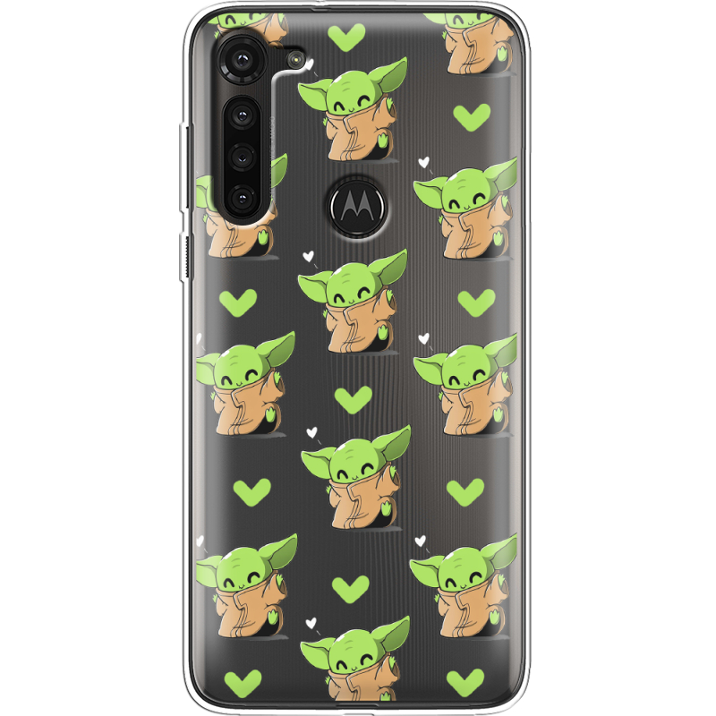 Прозрачный чехол BoxFace Motorola G8 Power Pattern Baby Yoda