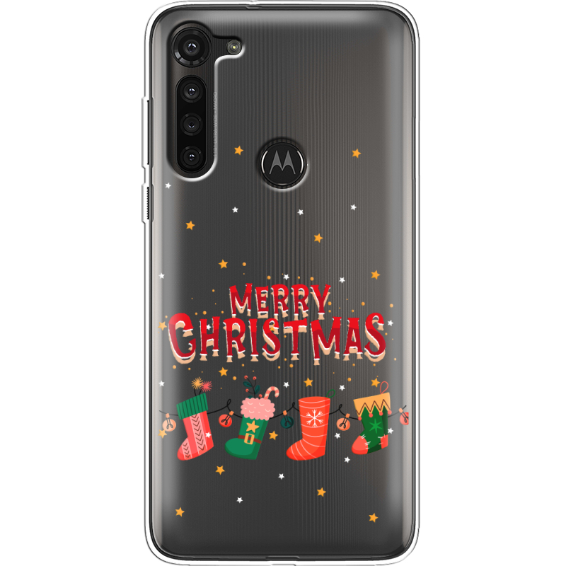 Прозрачный чехол BoxFace Motorola G8 Power Merry Christmas