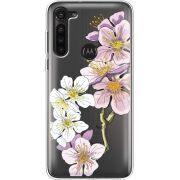 Прозрачный чехол BoxFace Motorola G8 Power Cherry Blossom