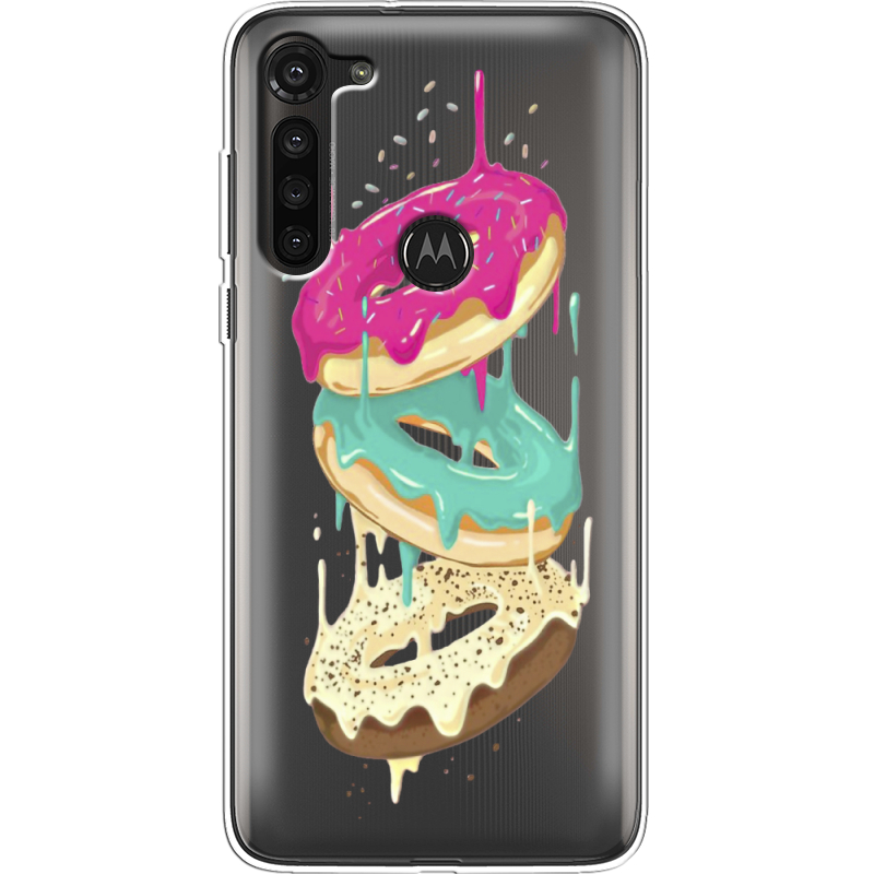 Прозрачный чехол BoxFace Motorola G8 Power Donuts