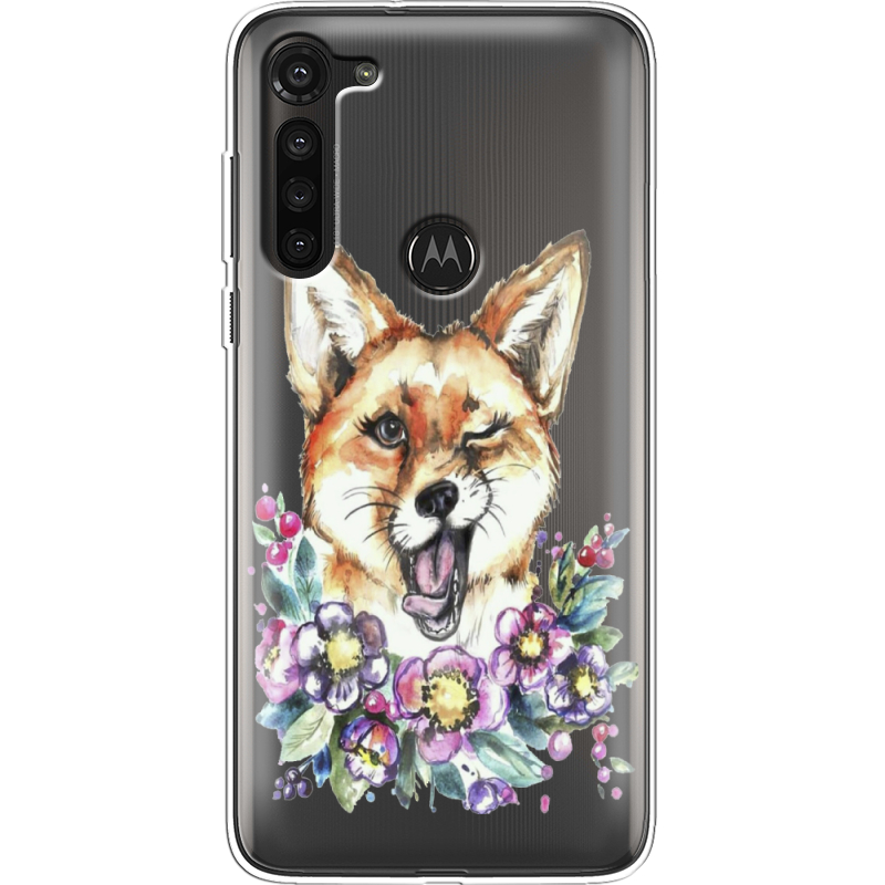 Прозрачный чехол BoxFace Motorola G8 Power Winking Fox