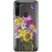 Прозрачный чехол BoxFace Motorola G8 Power My Bouquet