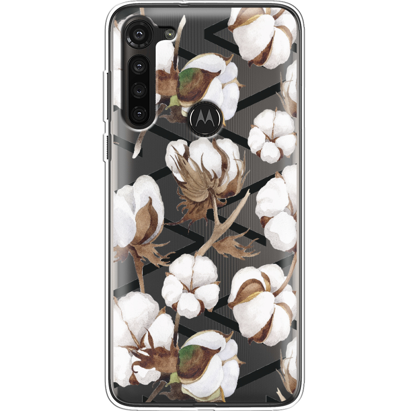 Прозрачный чехол BoxFace Motorola G8 Power Cotton flowers