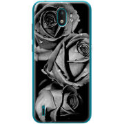 Чехол BoxFace Nokia 1.3 Black and White Roses