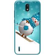 Чехол BoxFace Nokia 1.3 Skier Snowman