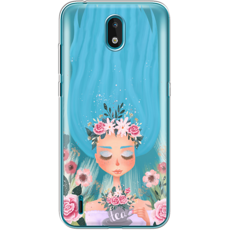 Прозрачный чехол BoxFace Nokia 1.3 Blue Hair