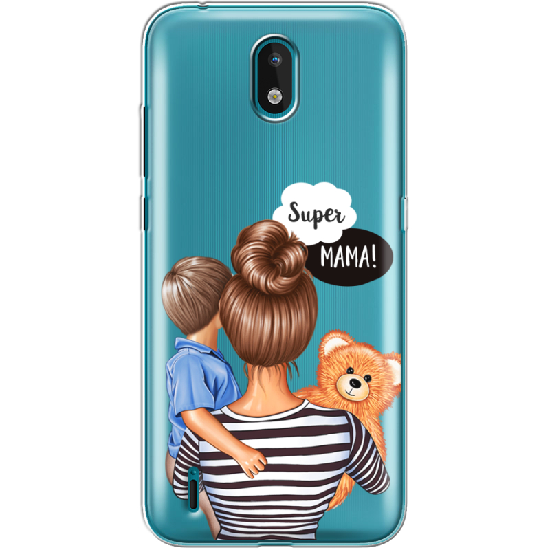 Прозрачный чехол BoxFace Nokia 1.3 Super Mama and Son