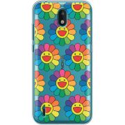 Прозрачный чехол BoxFace Nokia 1.3 Hippie Flowers