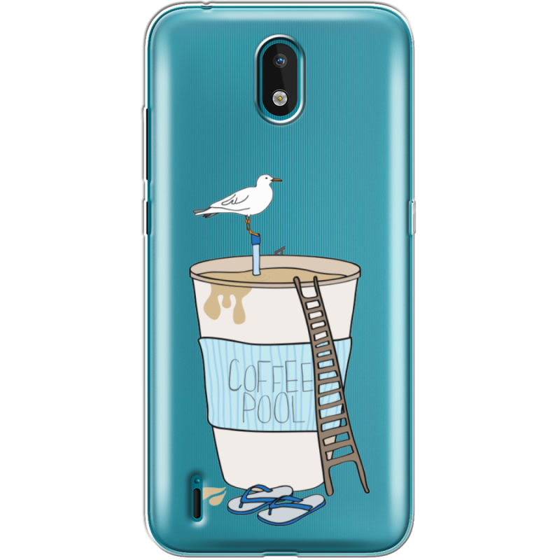 Прозрачный чехол BoxFace Nokia 1.3 Segull in Cofee Pool