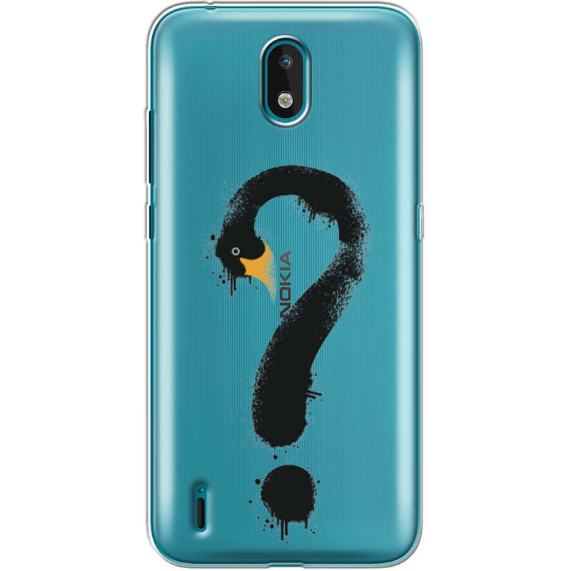 Прозрачный чехол BoxFace Nokia 1.3 Swan question