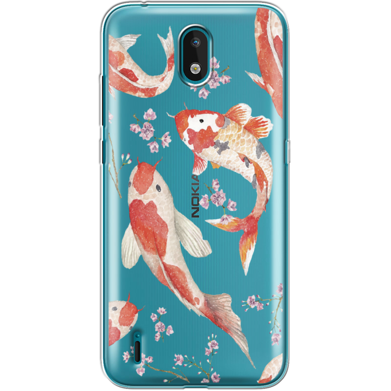 Прозрачный чехол BoxFace Nokia 1.3 Japanese Koi Fish