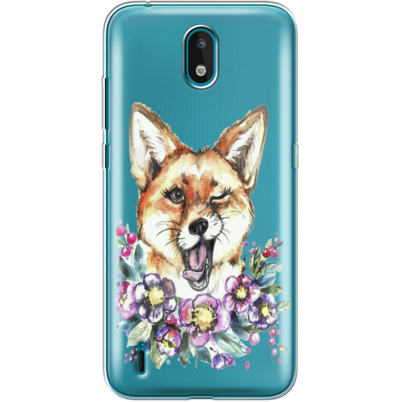 Прозрачный чехол BoxFace Nokia 1.3 Winking Fox