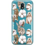 Прозрачный чехол BoxFace Nokia 1.3 Cotton and Rabbits