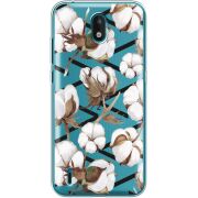 Прозрачный чехол BoxFace Nokia 1.3 Cotton flowers