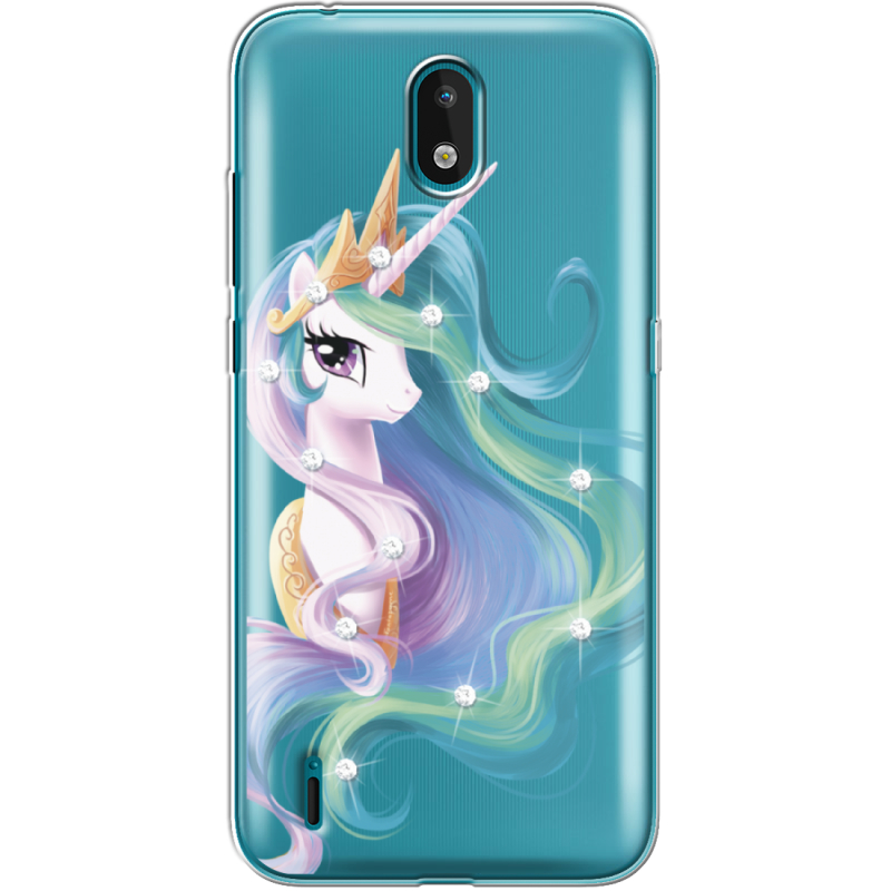 Чехол со стразами Nokia 1.3 Unicorn Queen